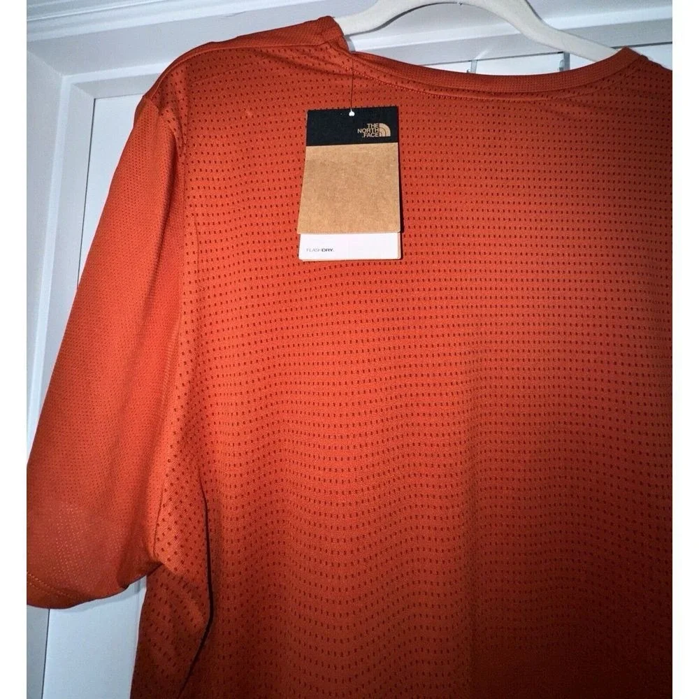 The North Face Sunriser‎ Short Sleeve Orange Rust Tee XL NWT